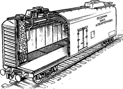 Изотермический вагон с охлаждением системы Клейменова