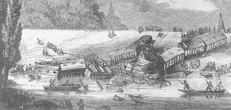 Крушение пассажирского поезда во Франции в 1840-х годах