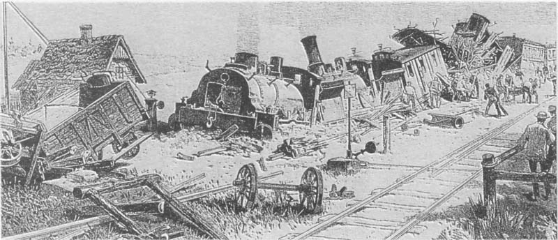 Крушение поезда возле Rohrmoors 7 июля 1889 г