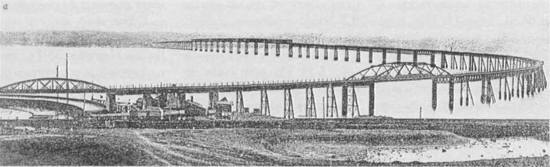 Железнодорожный мост в Шотландии до разрушения