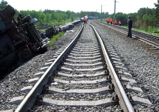 Крушение пассажирского поезда на Забайкальской ж.д. в 2008 году (фото ЦРБ РЖД)